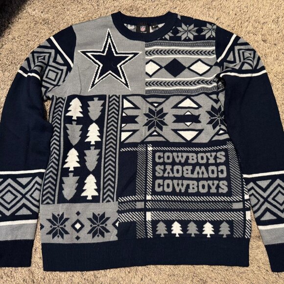 Official NFL Cowboys Christmas Sweater - Picture 1 of 3